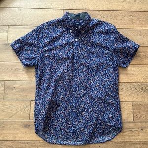 Jcrew foral pattern short sleeve slim shirt
